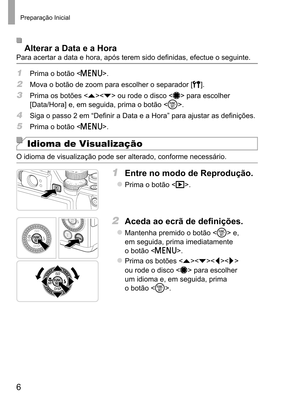 Idioma de visualização | Canon PowerShot G15 User Manual | Page 54 / 146