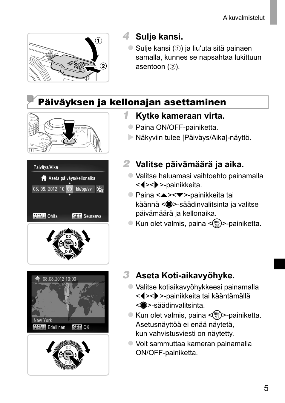 Päiväyksen ja kellonajan asettaminen | Canon PowerShot G15 User Manual | Page 77 / 146