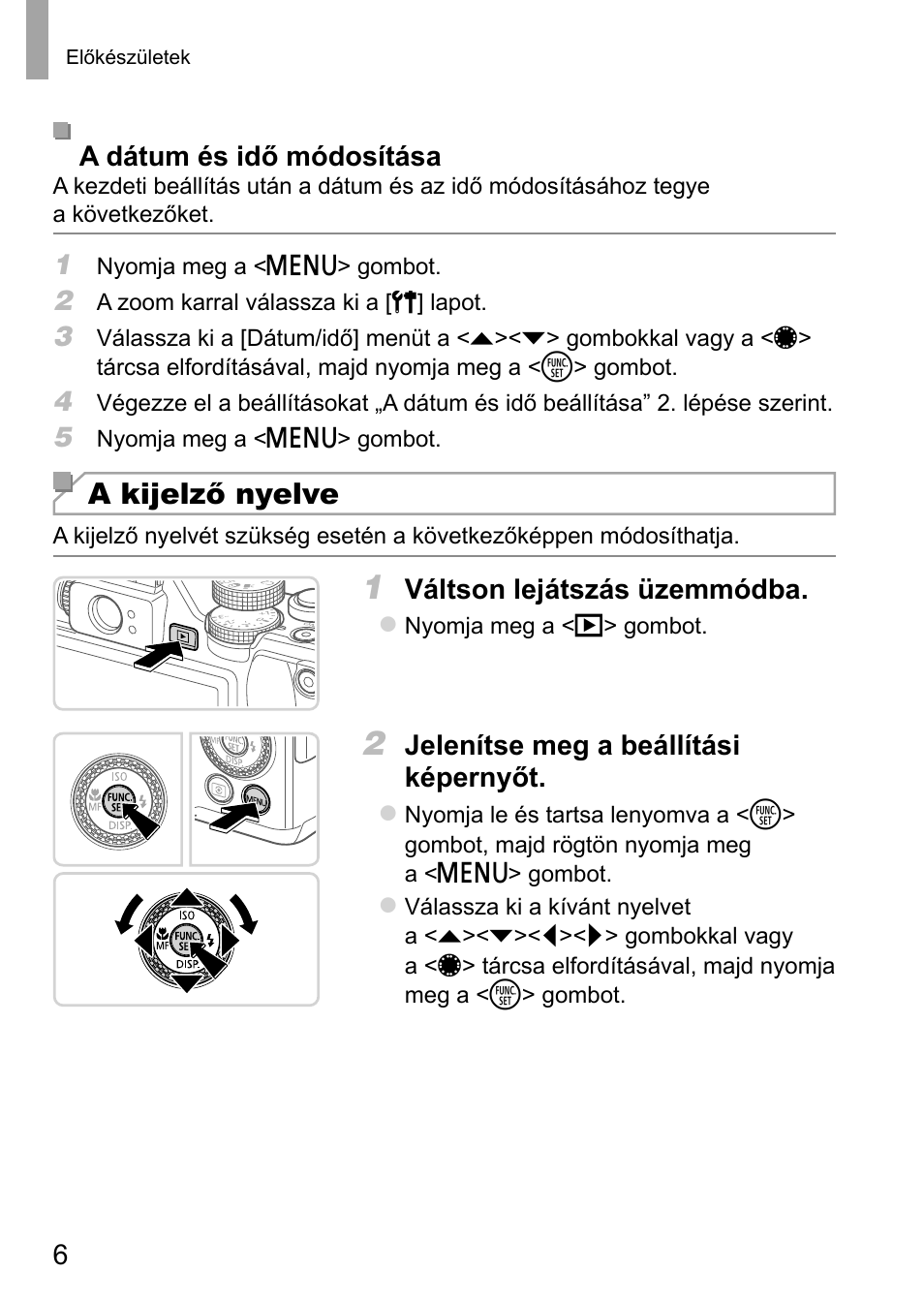 A kijelző nyelve | Canon PowerShot G15 User Manual | Page 94 / 146