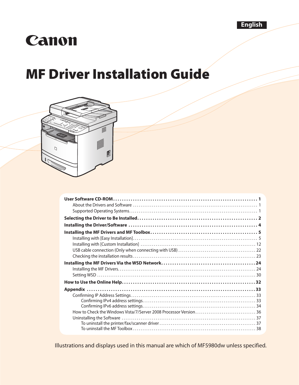 Canon i-SENSYS MF5980dw User Manual | 40 pages