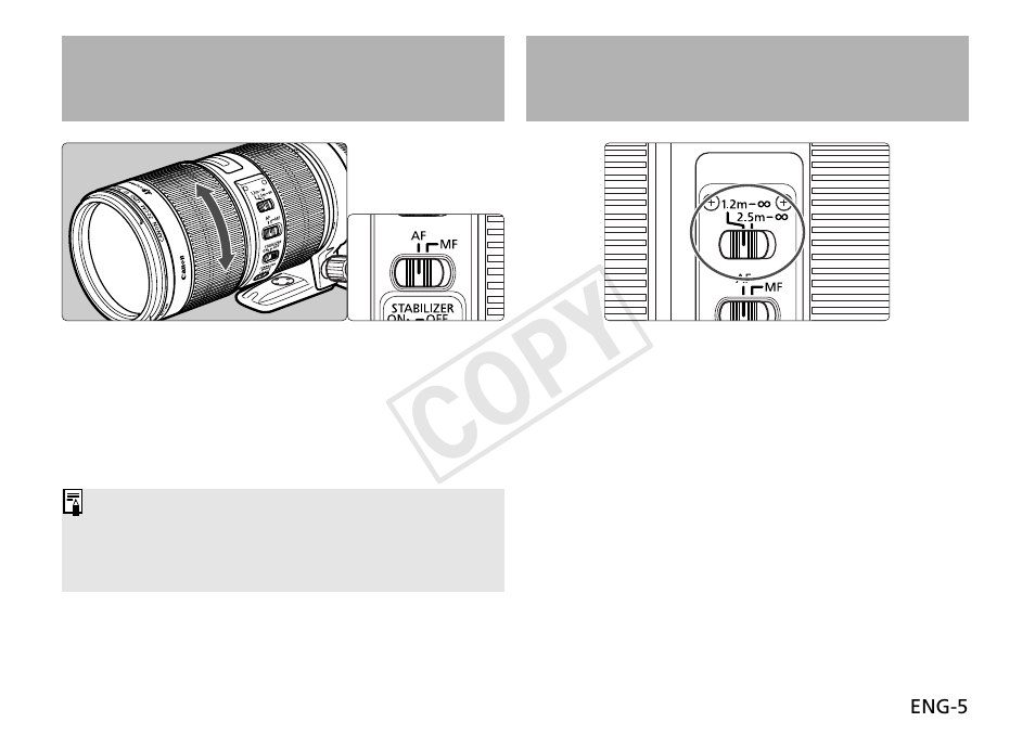 Cop y | Canon EF 70-200mm f2.8L IS II USM User Manual | Page 6 / 17