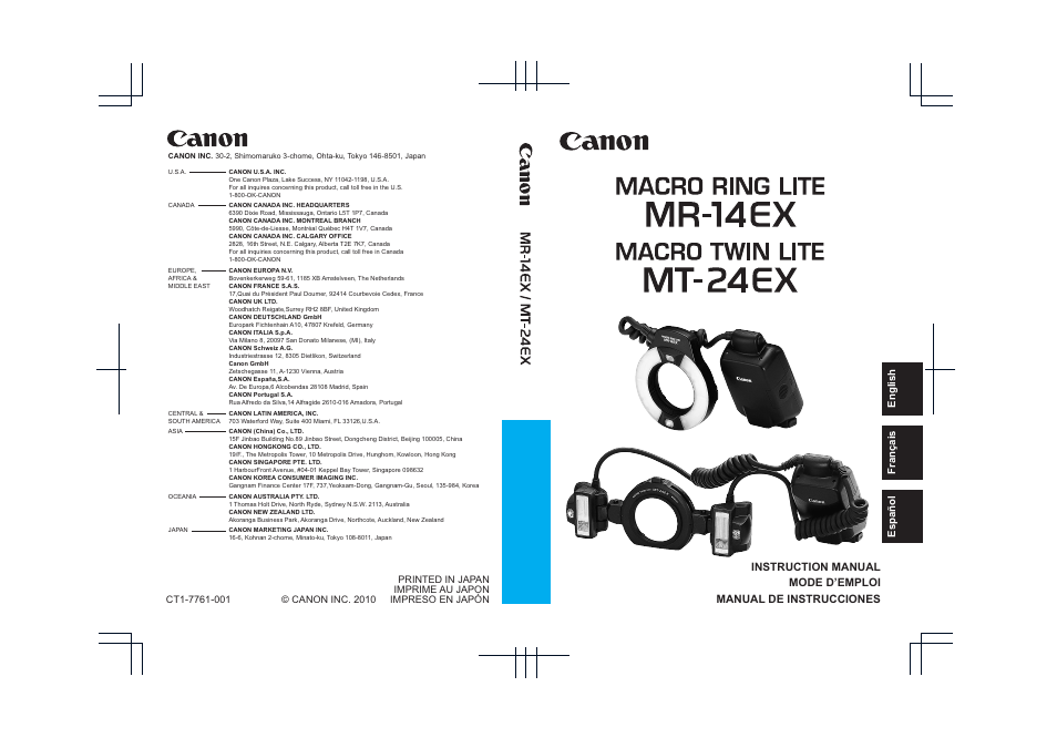 Canon Macro Twin Lite MT-24EX User Manual | 136 pages