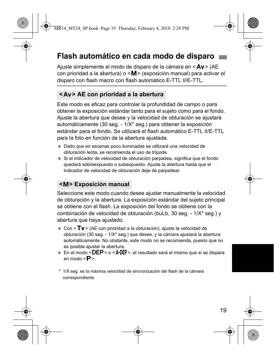 Flash automático en cada modo de disparo | Canon Macro Twin Lite MT-24EX User Manual | Page 109 / 136