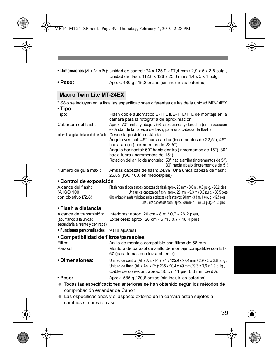 Canon Macro Twin Lite MT-24EX User Manual | Page 129 / 136