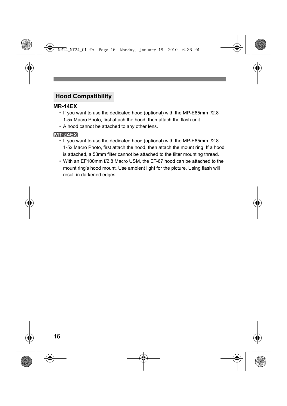 Canon Macro Twin Lite MT-24EX User Manual | Page 18 / 136