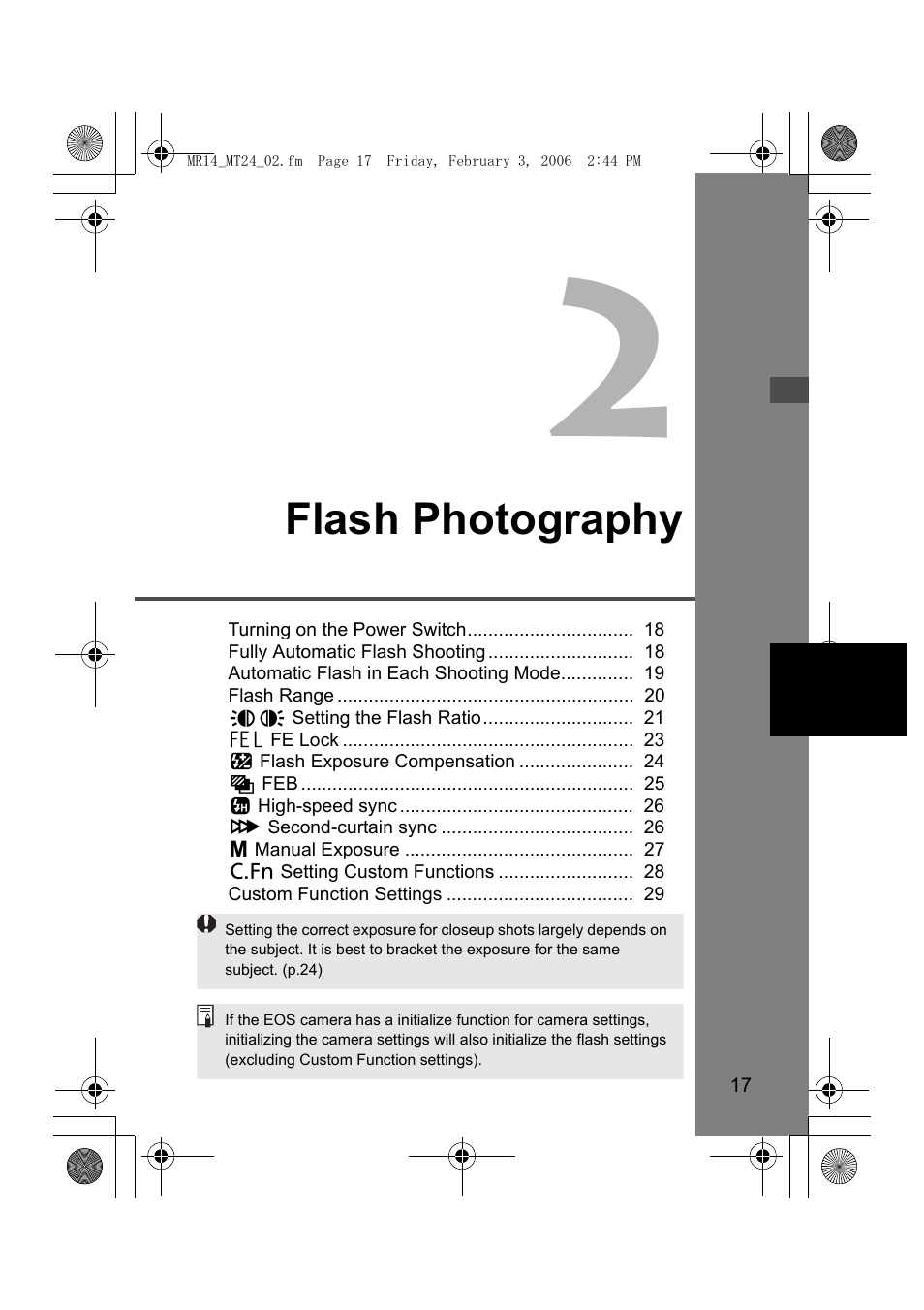Flash photography | Canon Macro Twin Lite MT-24EX User Manual | Page 19 / 136