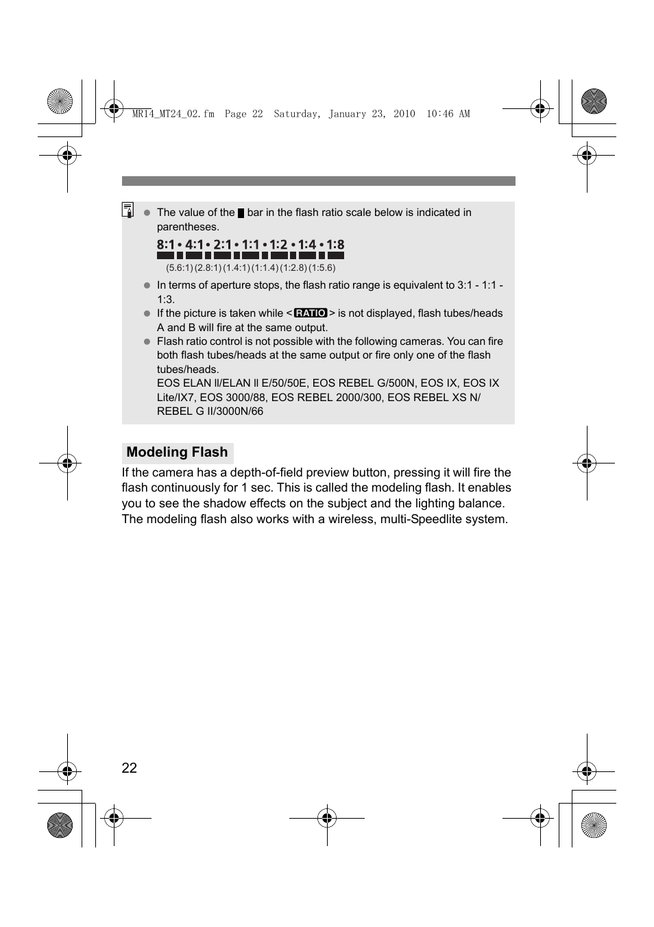 Modeling flash | Canon Macro Twin Lite MT-24EX User Manual | Page 24 / 136