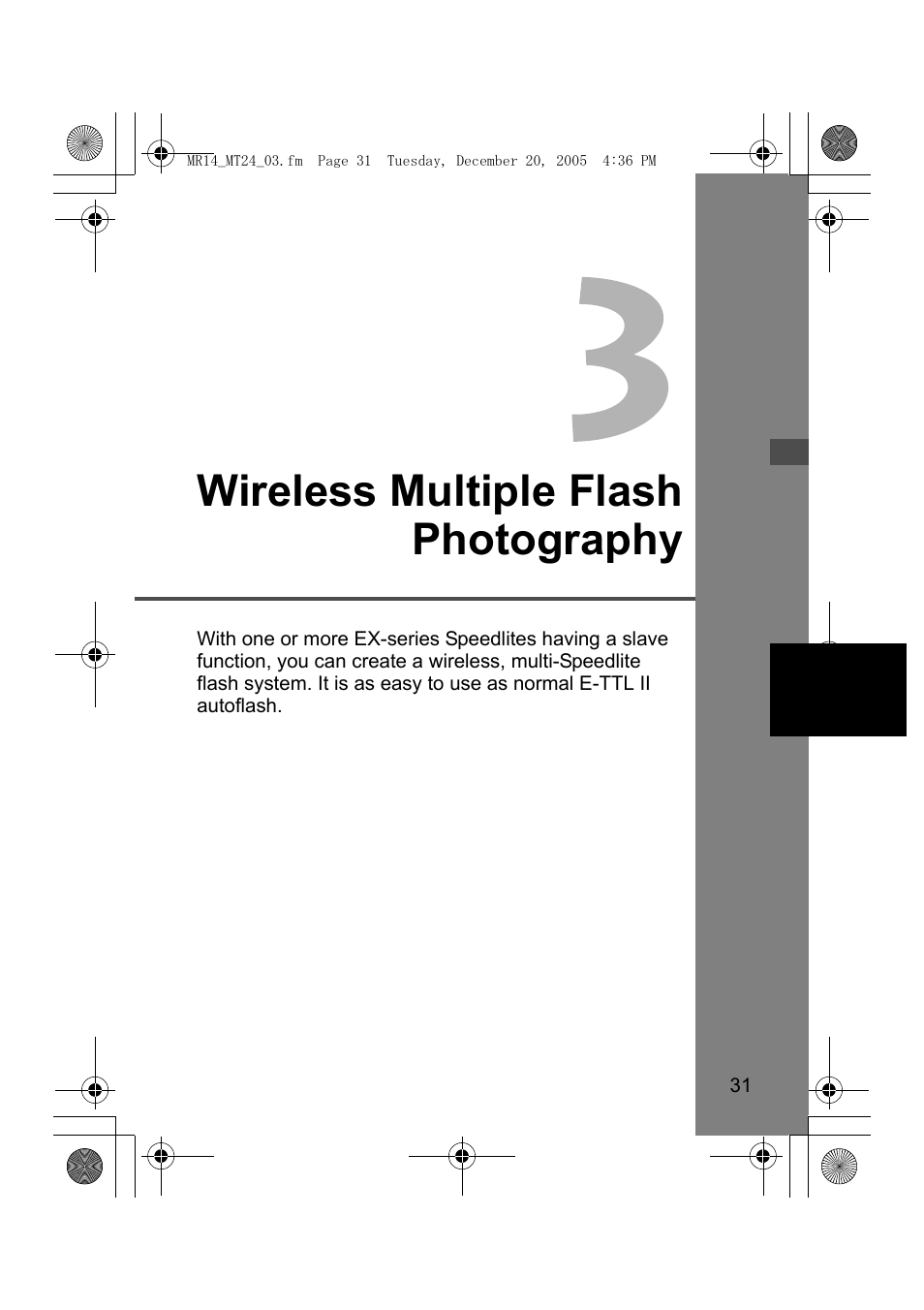 Wireless multiple flash photography | Canon Macro Twin Lite MT-24EX User Manual | Page 33 / 136