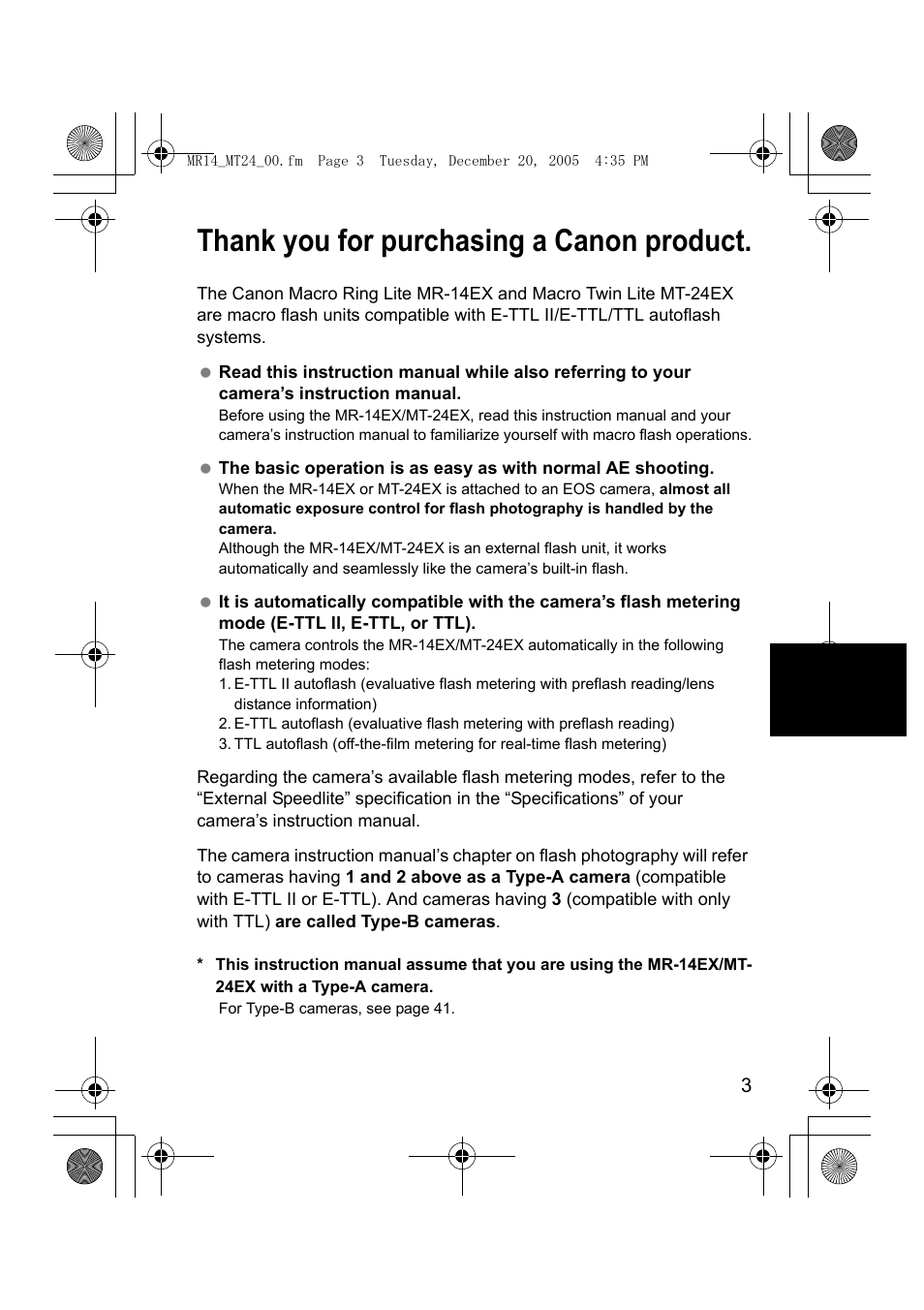 Canon Macro Twin Lite MT-24EX User Manual | Page 5 / 136