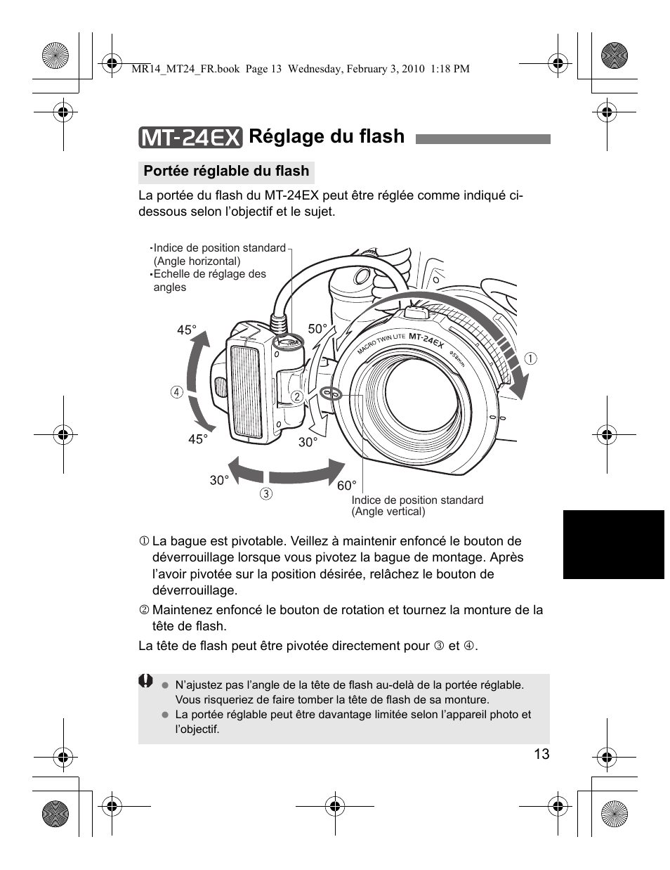 Réglage du flash | Canon Macro Twin Lite MT-24EX User Manual | Page 59 / 136