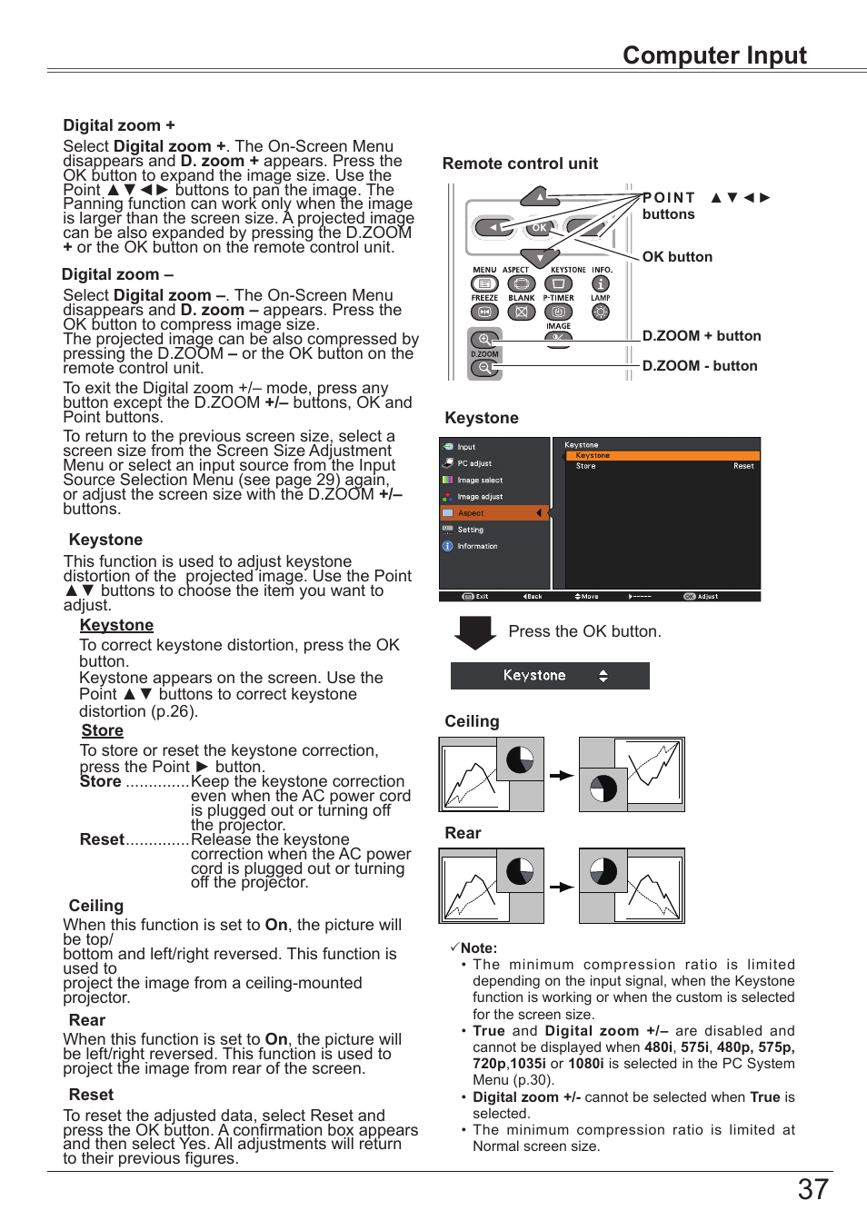 Computer input | Canon LV-7292S User Manual | Page 37 / 77