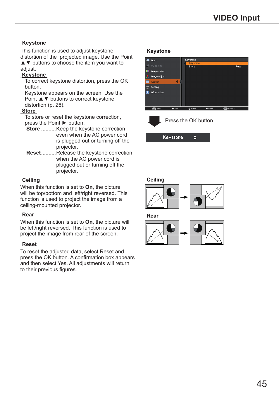 Video input | Canon LV-7292S User Manual | Page 45 / 77