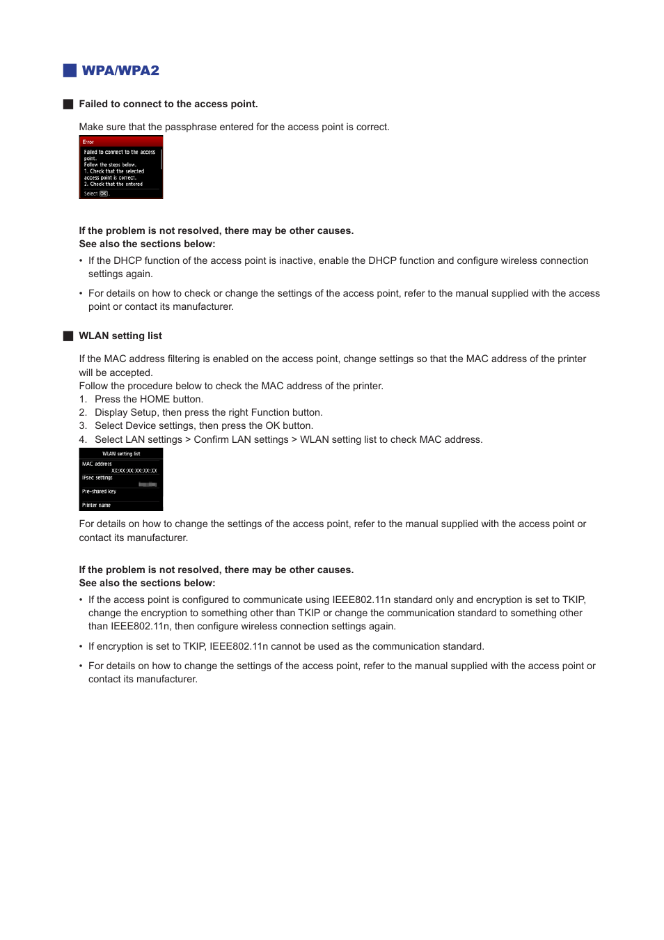 Wpa/wpa2 | Canon PIXMA MG6450 User Manual | Page 16 / 25