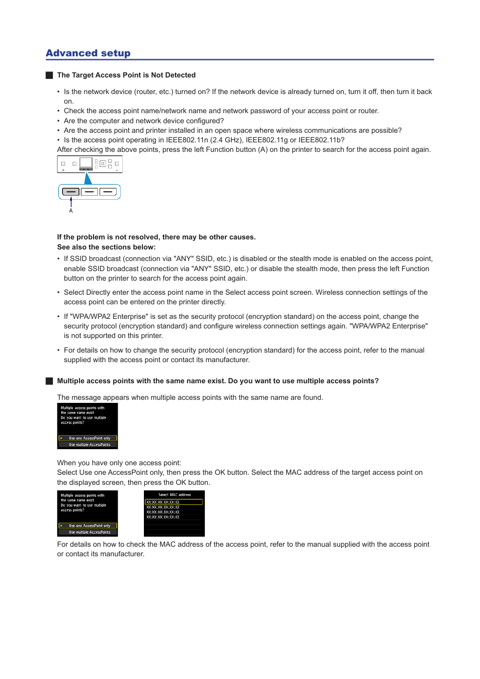 Advanced setup | Canon PIXMA MG6450 User Manual | Page 19 / 25
