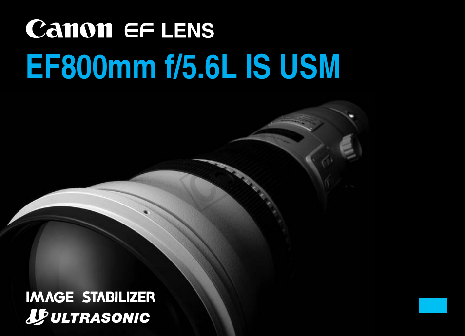 Canon EF 800mm f5.6L IS USM User Manual | 17 pages