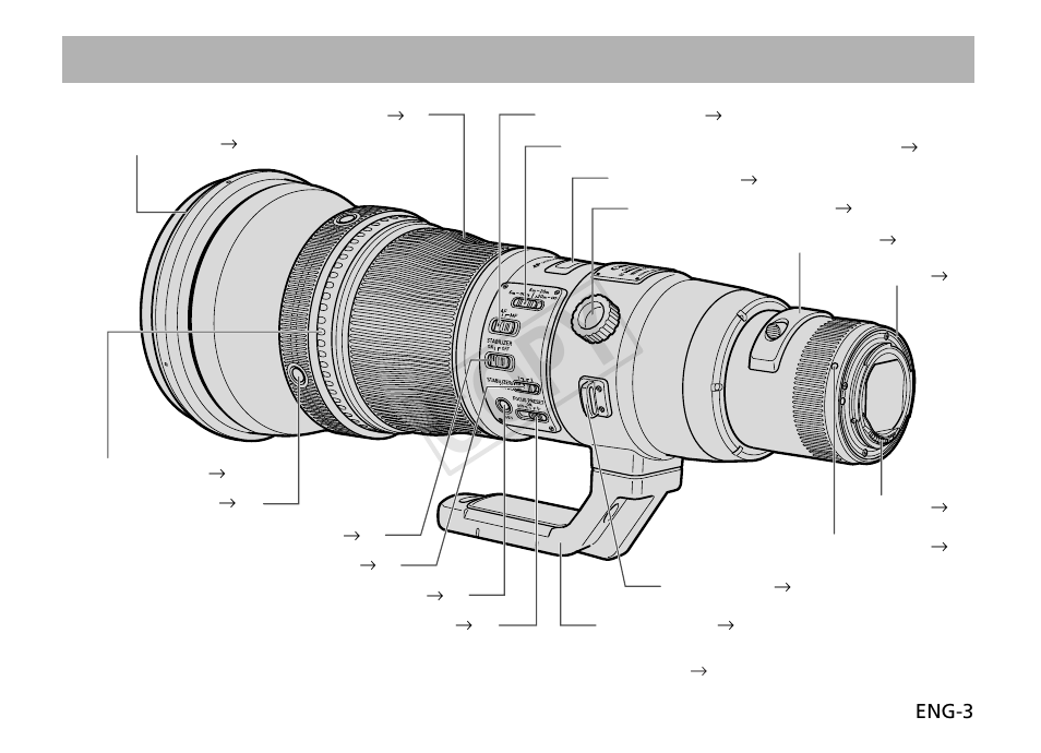 Cop y, Nomenclature | Canon EF 800mm f5.6L IS USM User Manual | Page 4 / 17