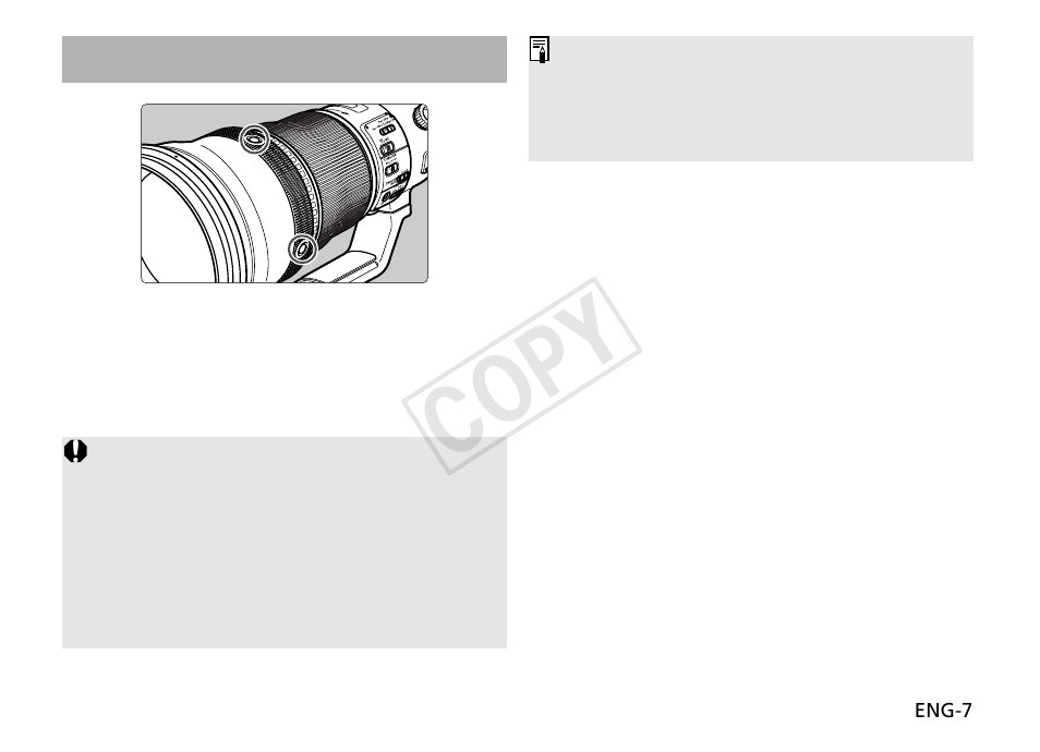 Cop y, Af stop button | Canon EF 800mm f5.6L IS USM User Manual | Page 8 / 17