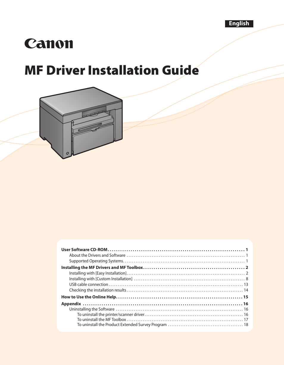 Canon i-SENSYS MF3010 User Manual | 20 pages