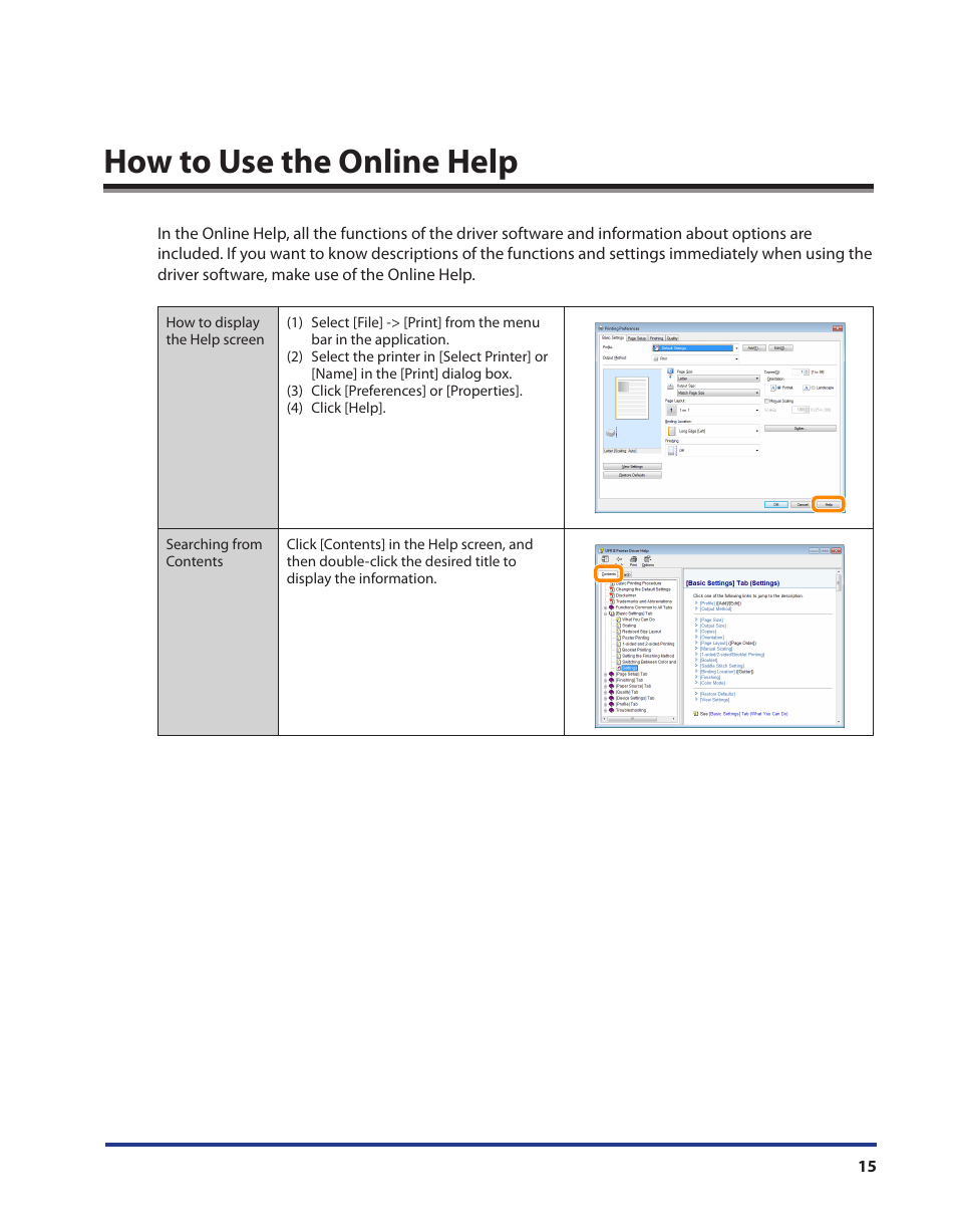 How to use the online help | Canon i-SENSYS MF3010 User Manual | Page 16 / 20