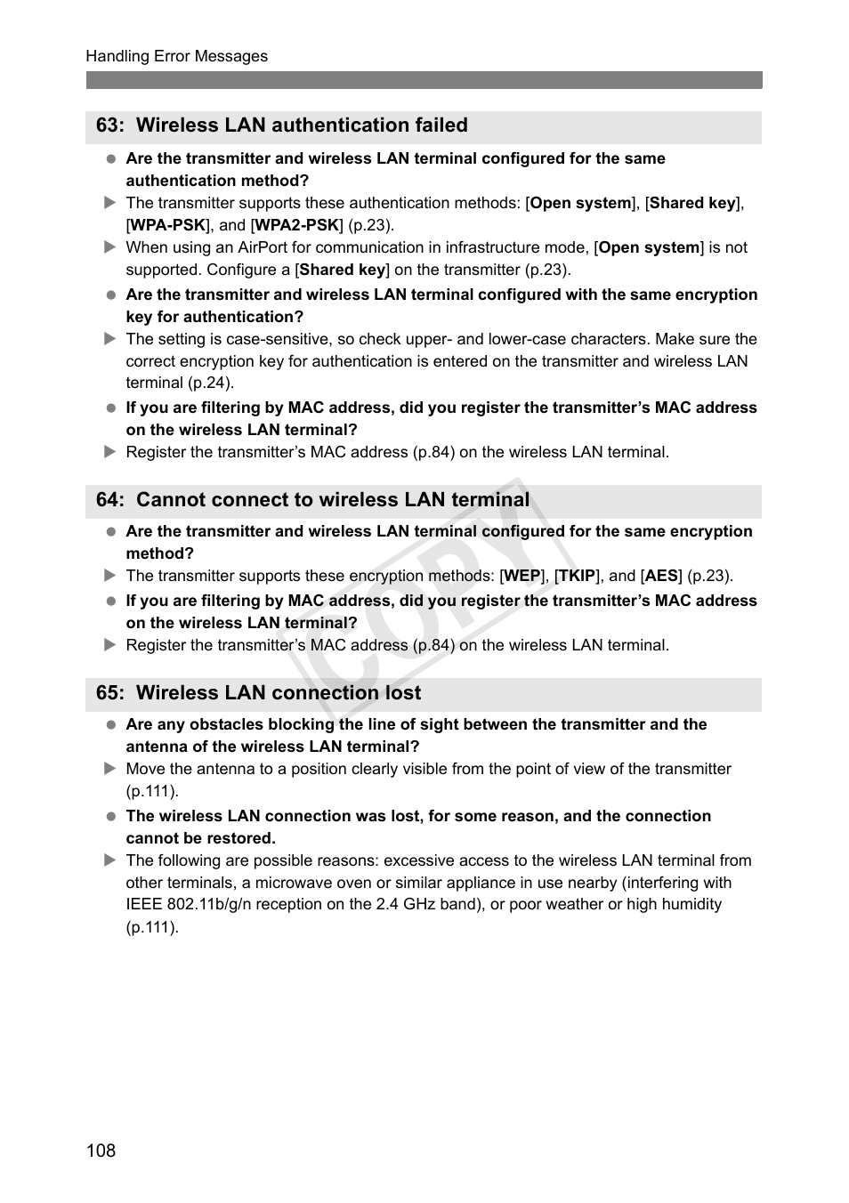 Cop y | Canon Wireless File Transmitter WFT-E7A User Manual | Page 108 / 126