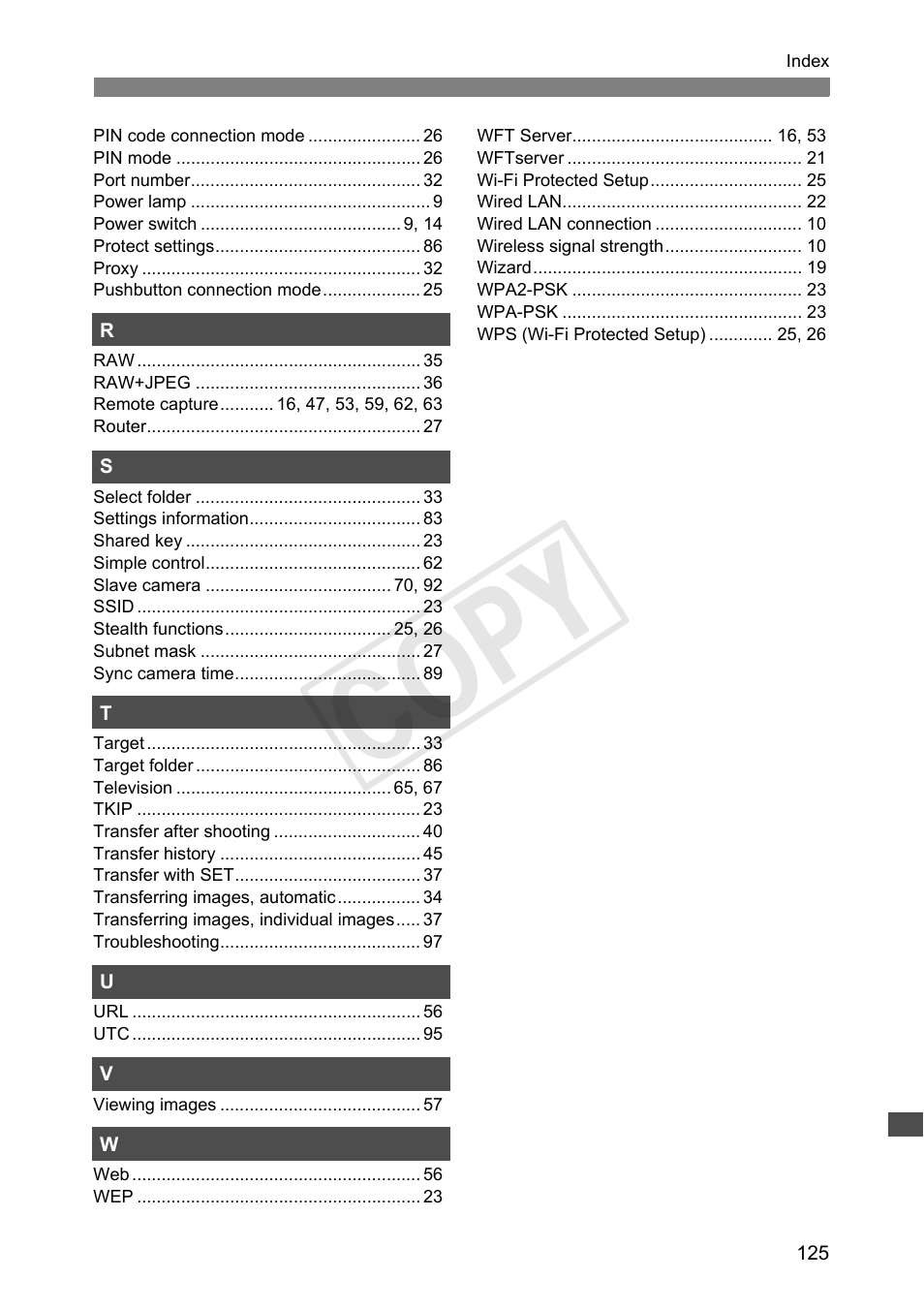 Cop y | Canon Wireless File Transmitter WFT-E7A User Manual | Page 125 / 126