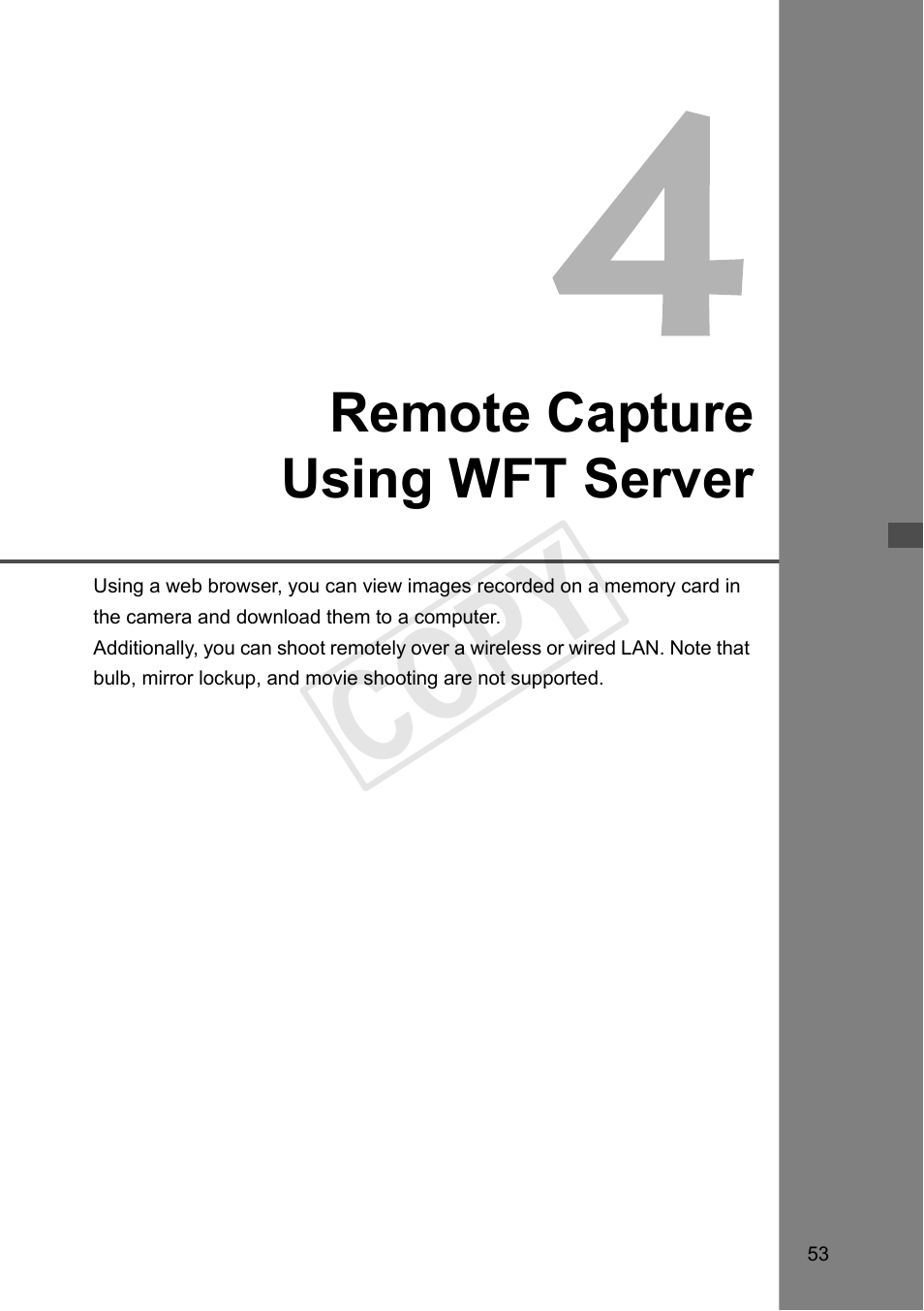 Remote capture using wft server, 4 remote capture using wft server, P.53) | Cop y | Canon Wireless File Transmitter WFT-E7A User Manual | Page 53 / 126