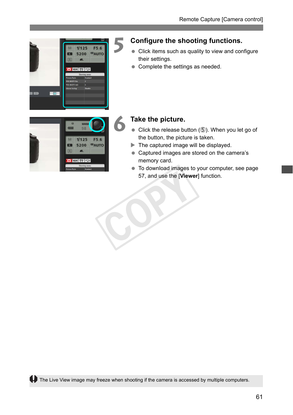 Cop y | Canon Wireless File Transmitter WFT-E7A User Manual | Page 61 / 126