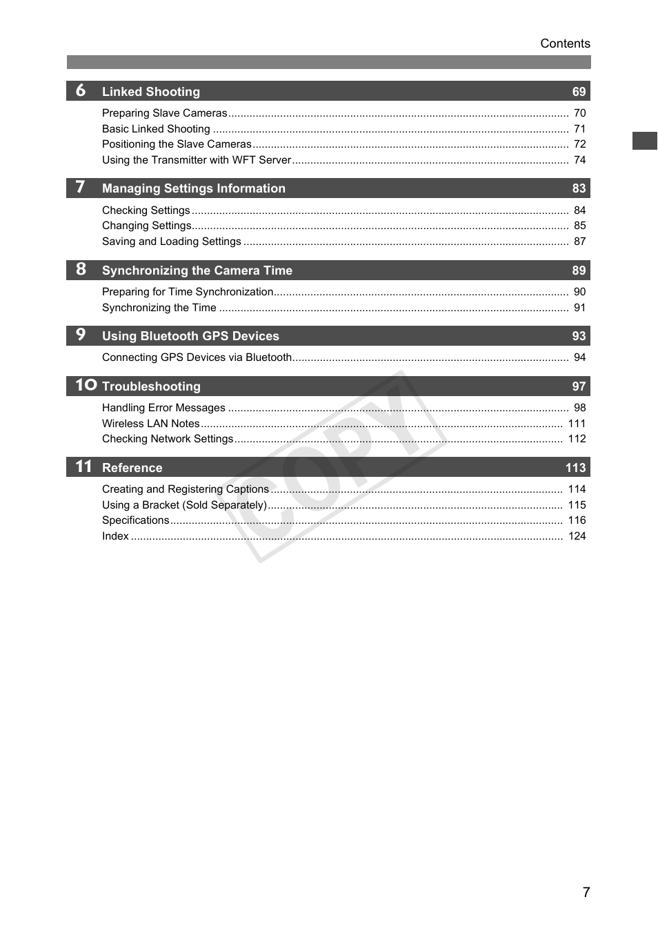 C op y | Canon Wireless File Transmitter WFT-E7A User Manual | Page 7 / 126