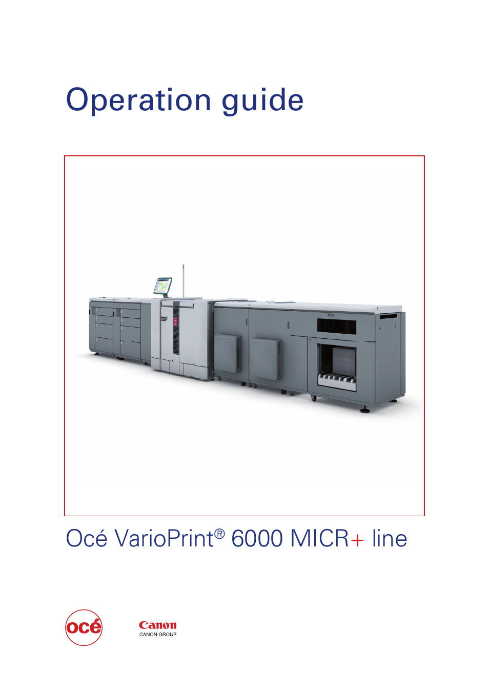 Canon VarioPrint 6000+ Series User Manual | 44 pages