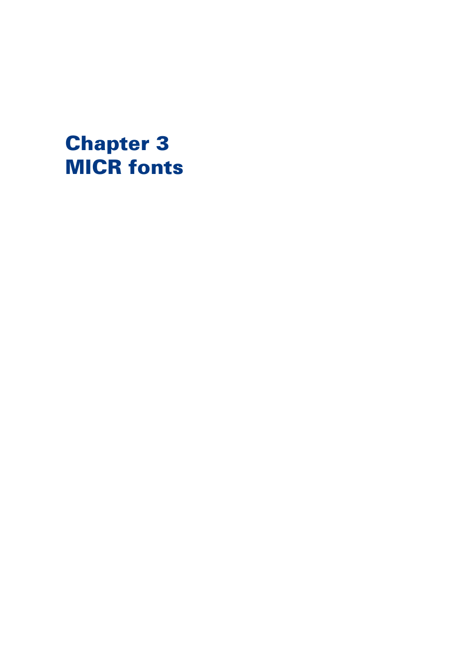 Chapter 3 micr fonts, Chapter 3, Micr fonts | Canon VarioPrint 6000+ Series User Manual | Page 31 / 44