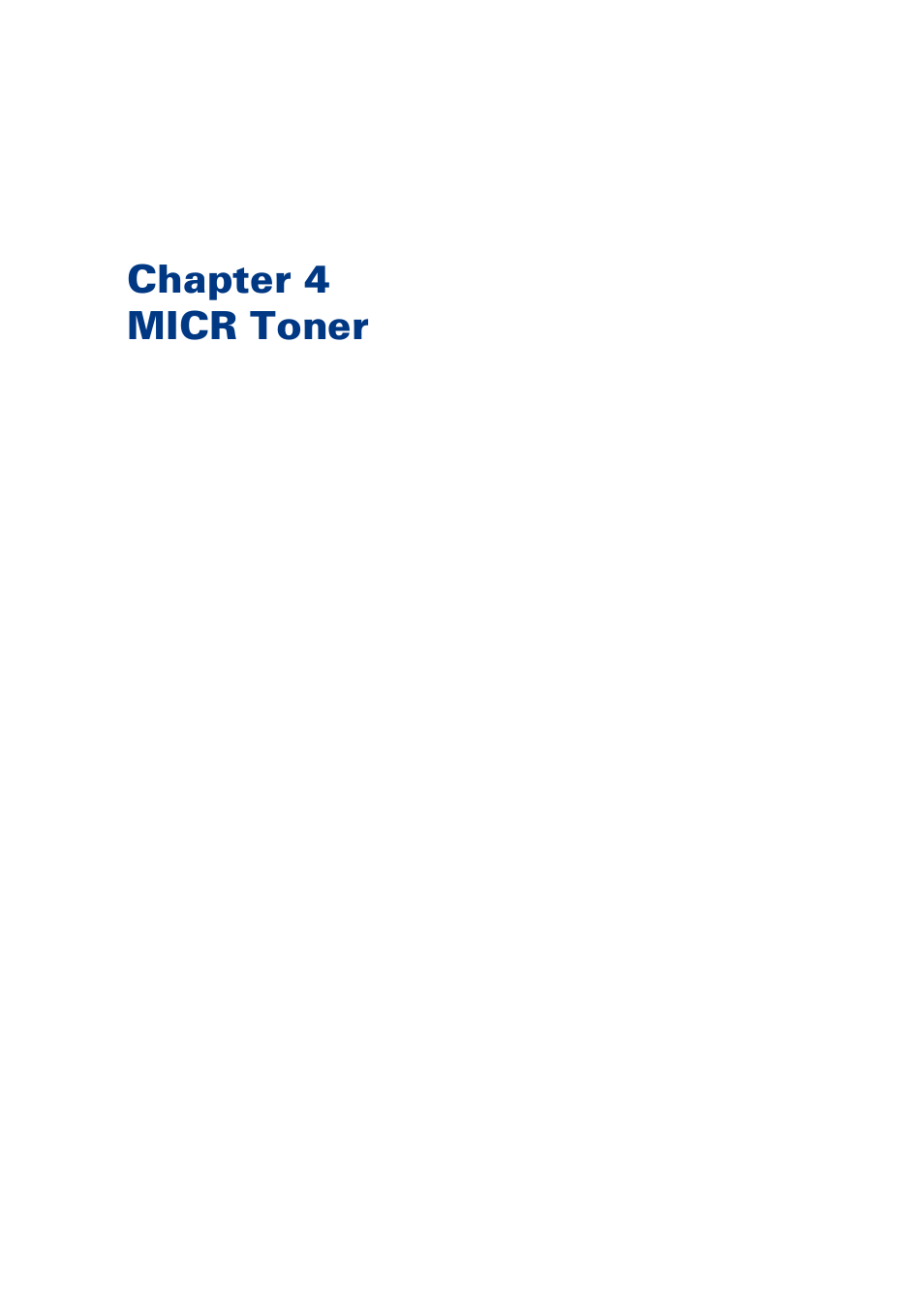 Chapter 4 micr toner, Chapter 4, Micr toner | Canon VarioPrint 6000+ Series User Manual | Page 33 / 44