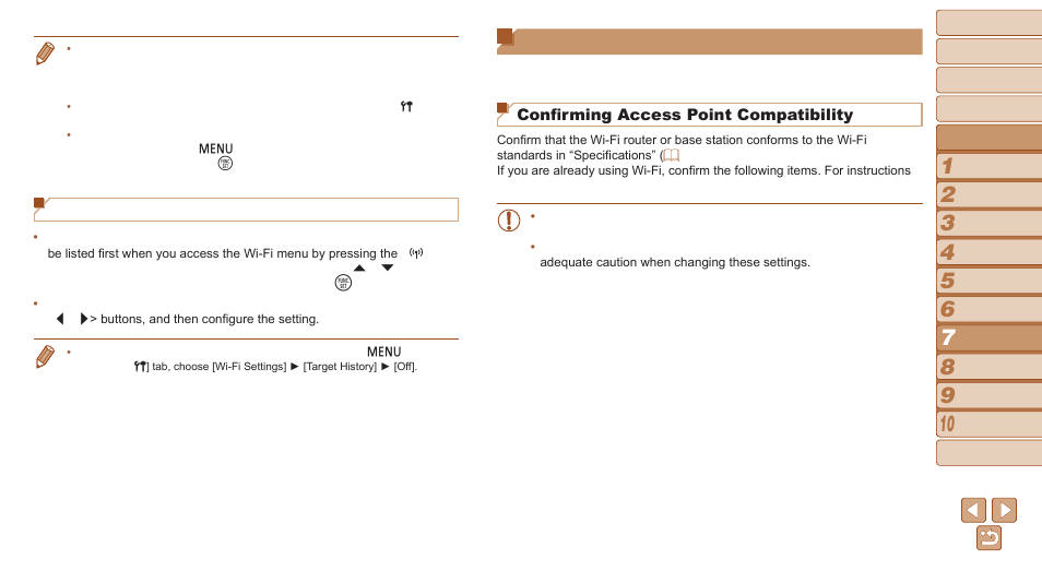Connecting via an access, Point, After the initial wi-fi connection | Connecting via an access point, Confirming access point compatibility, Or via an access point, Smartphone | Canon PowerShot G16 User Manual | Page 134 / 214