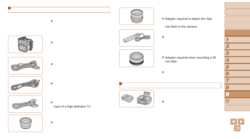 Other accessories, Printers | Canon PowerShot G16 User Manual | Page 162 / 214
