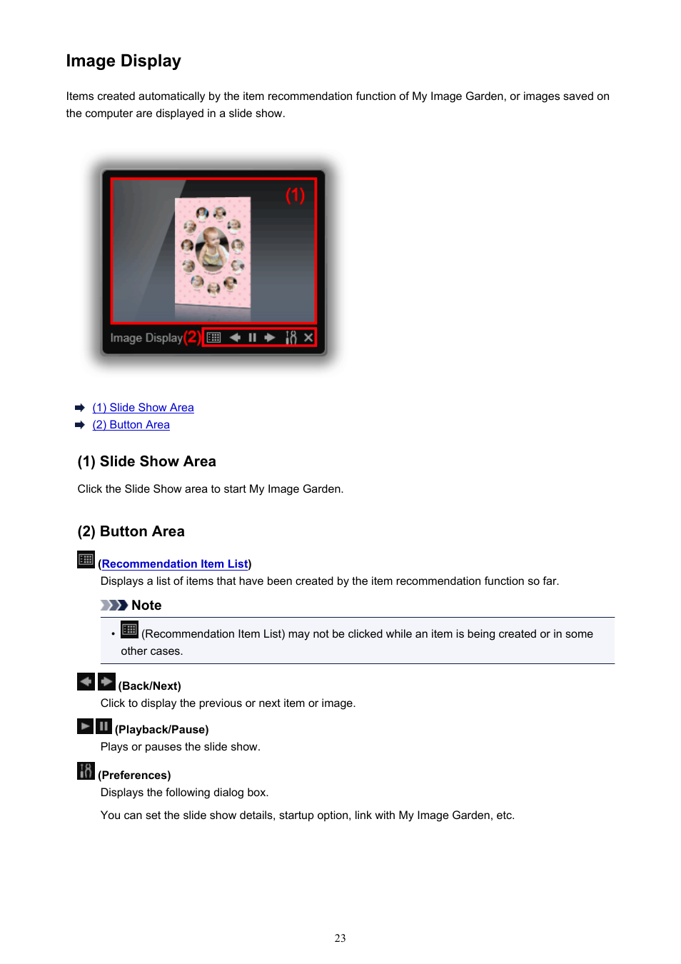 Image display | Canon PIXMA PRO-1 User Manual | Page 23 / 32