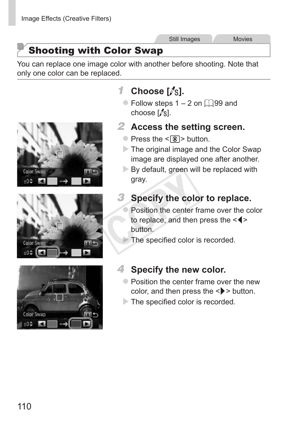 Cop y | Canon PowerShot G15 User Manual | Page 110 / 316