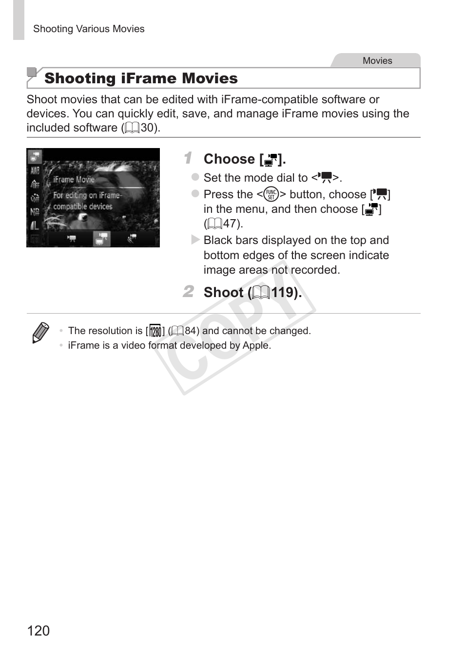 Cop y | Canon PowerShot G15 User Manual | Page 120 / 316