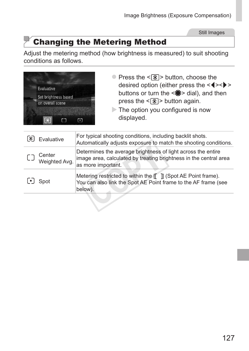 Cop y | Canon PowerShot G15 User Manual | Page 127 / 316