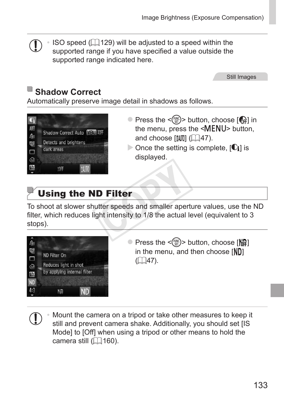 Cop y | Canon PowerShot G15 User Manual | Page 133 / 316