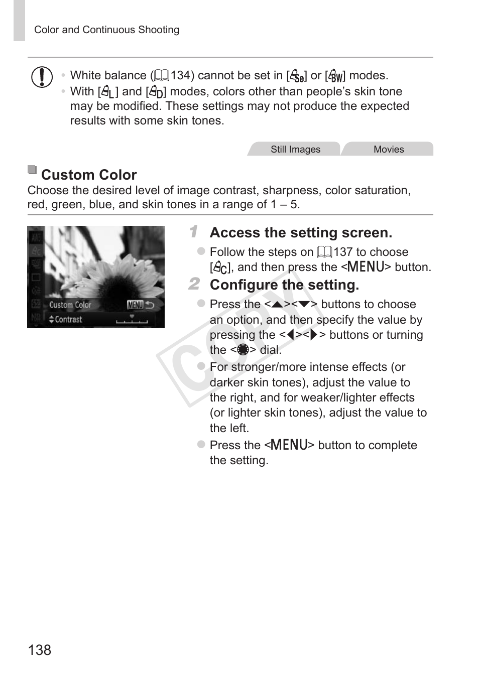 Cop y | Canon PowerShot G15 User Manual | Page 138 / 316
