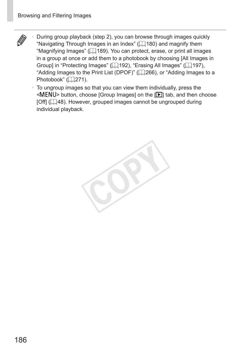 Cop y | Canon PowerShot G15 User Manual | Page 186 / 316