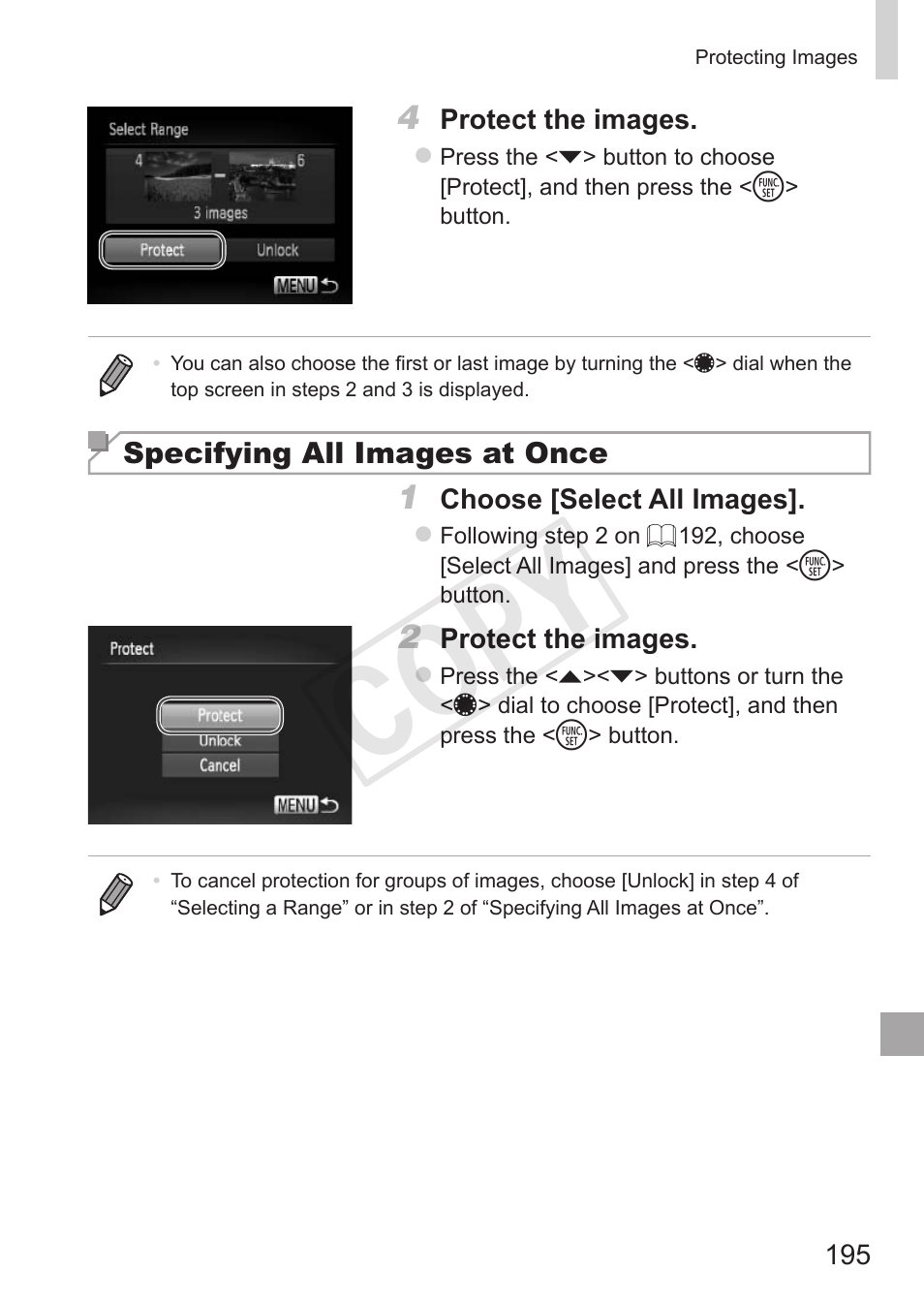 Cop y | Canon PowerShot G15 User Manual | Page 195 / 316
