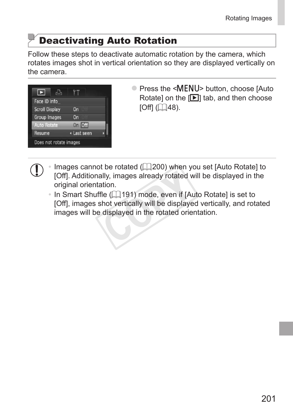 Cop y | Canon PowerShot G15 User Manual | Page 201 / 316