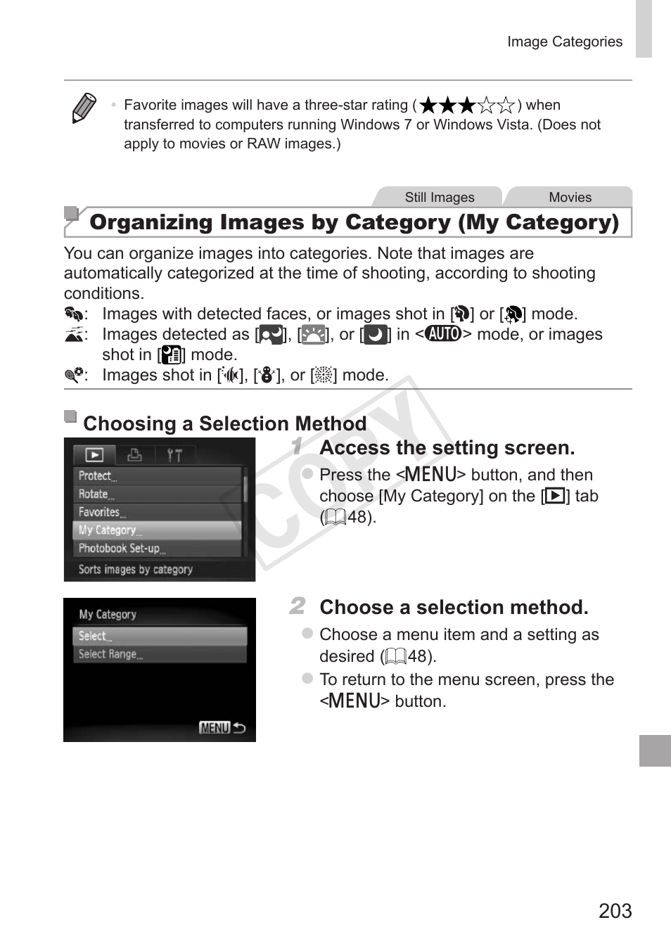 Cop y | Canon PowerShot G15 User Manual | Page 203 / 316
