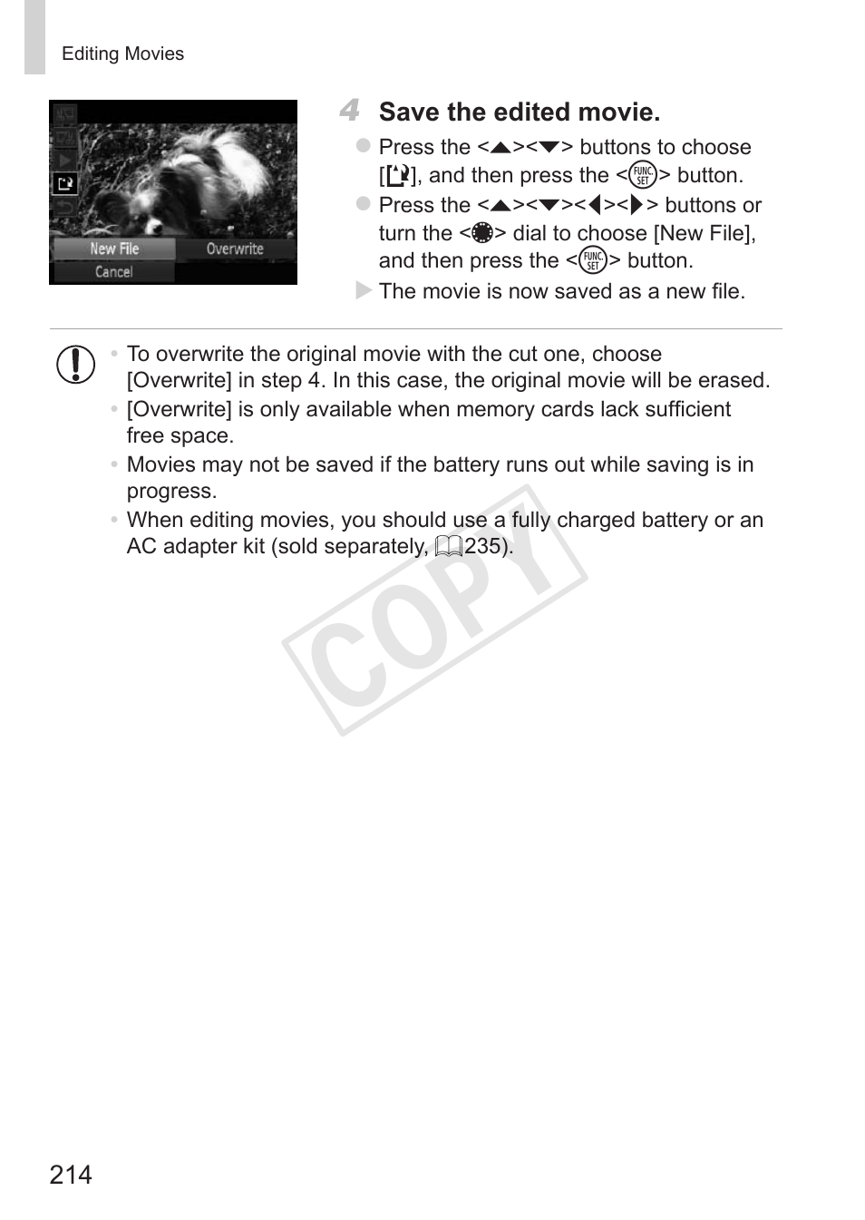 Cop y | Canon PowerShot G15 User Manual | Page 214 / 316