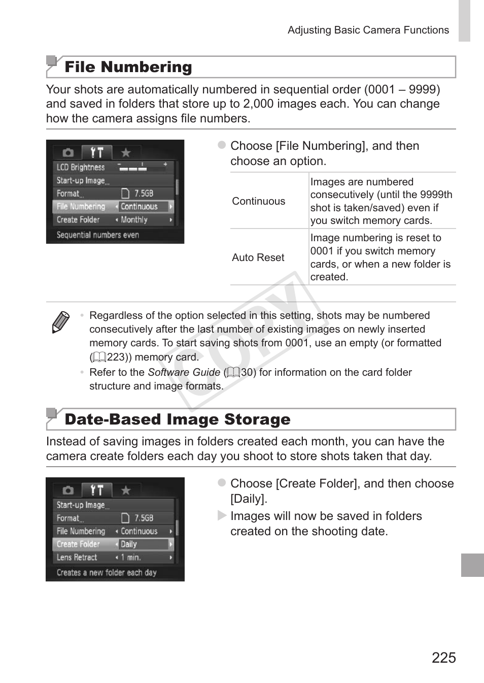 Cop y | Canon PowerShot G15 User Manual | Page 225 / 316