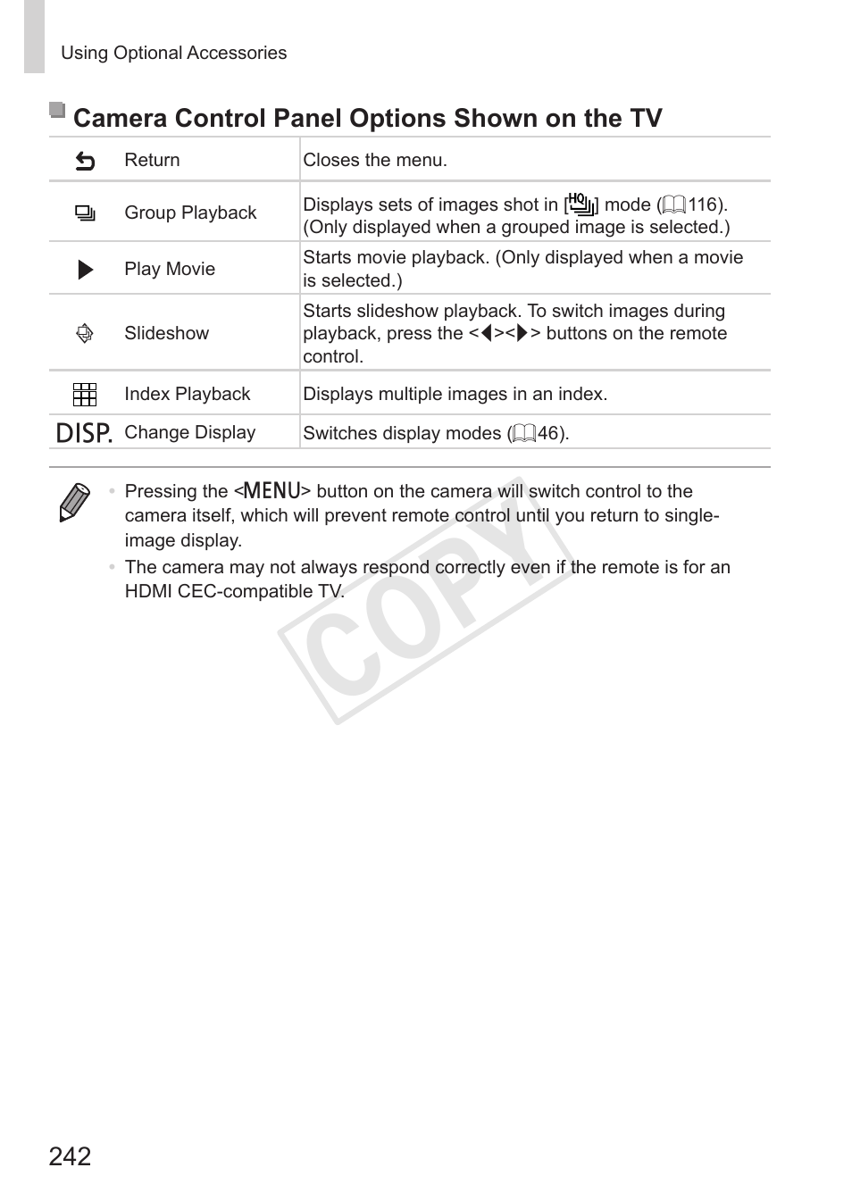 Cop y | Canon PowerShot G15 User Manual | Page 242 / 316