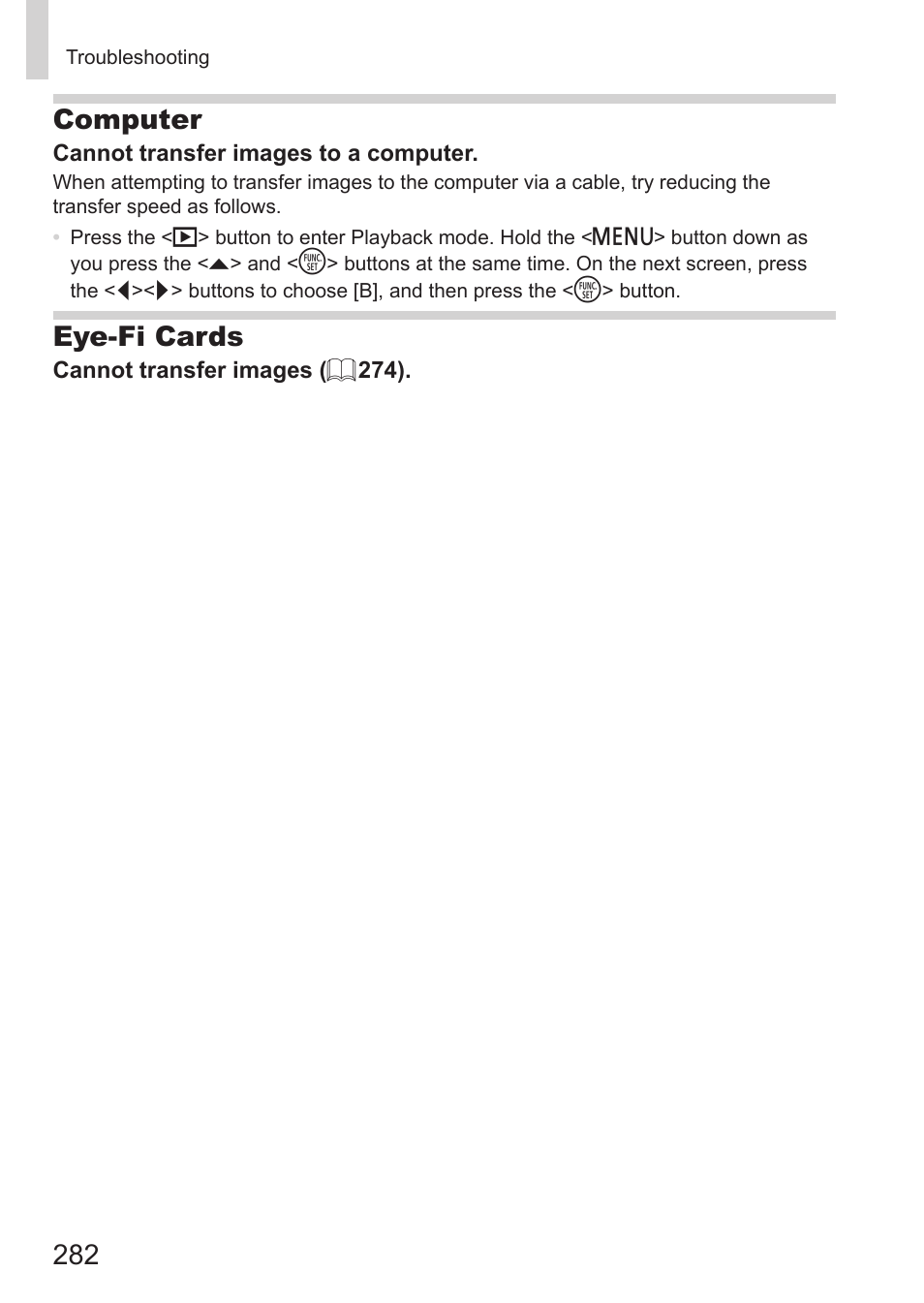 Computer, Eye-fi cards | Canon PowerShot G15 User Manual | Page 282 / 316
