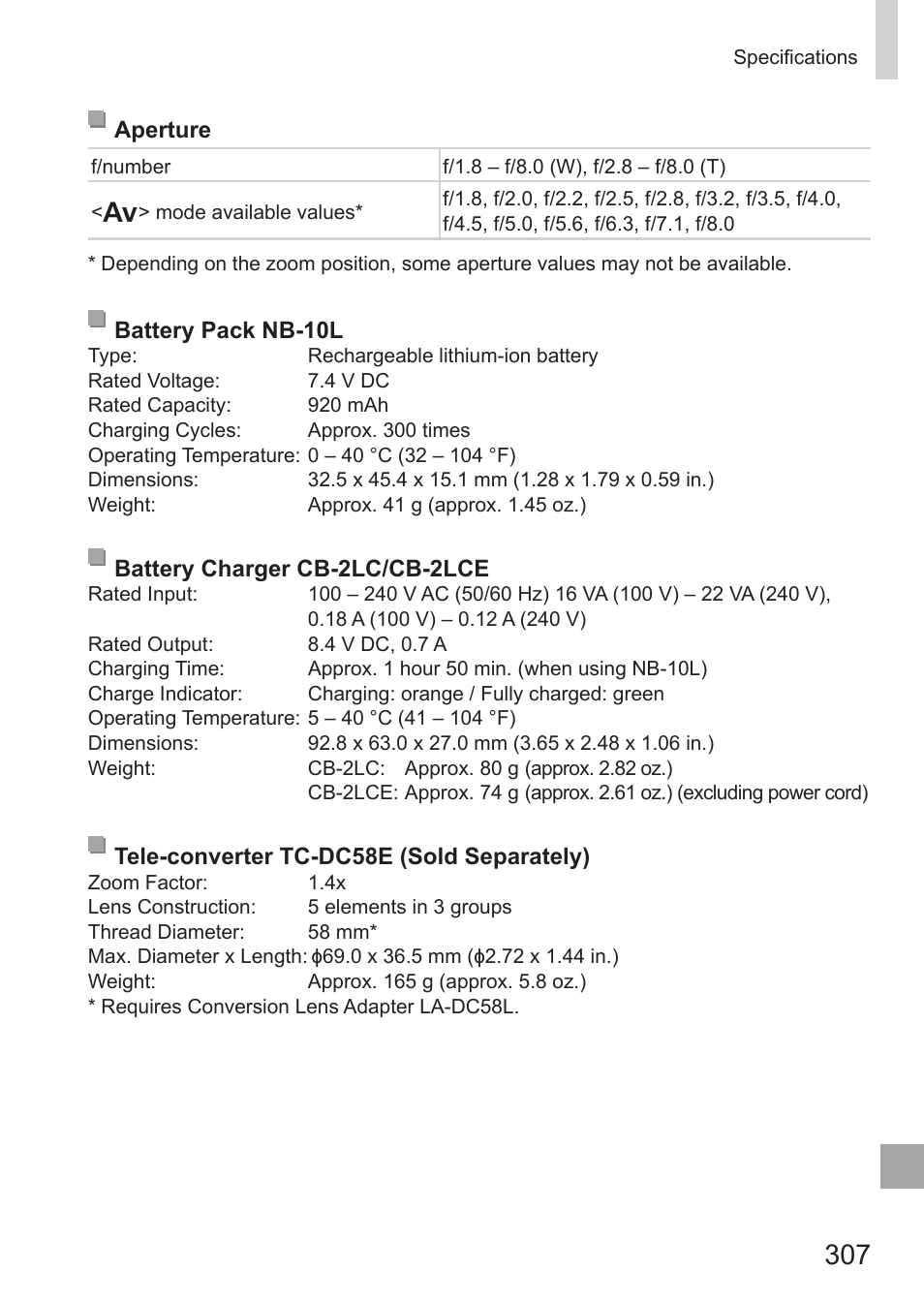 Canon PowerShot G15 User Manual | Page 307 / 316