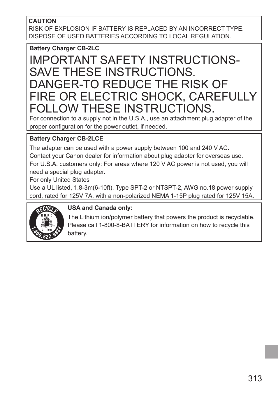 Canon PowerShot G15 User Manual | Page 313 / 316