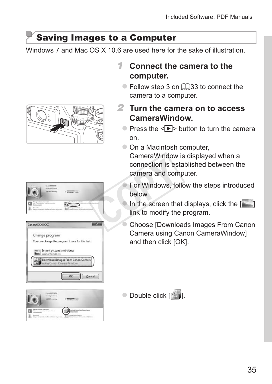 Cop y | Canon PowerShot G15 User Manual | Page 35 / 316